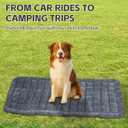 CLKHOWL Dog Car Seat Cover for Back Seat, Dog Bed for Car, Non-Slip Travel Pet Mat, Fit for Backseat Extenders and Seat Protectors (Dark Grey, 25.6x54 inch)