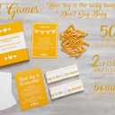 Party Hearty Funny Baby Shower Games for Girl or Boy, Set of 2: How Big is The Bump & Don't Say Baby, Gold