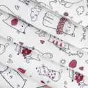 5 Pcs Cute Animals Faux Leather Sheets for Crafts 8.2x11.8 Inch Cartoon Cat Synthetic Leather Sheets for Hair Bow Making Decoration Supplies DIY Handicrafts