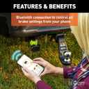 CURT 51180 Echo Mobile Electric Trailer Brake Controller with Bluetooth-Enabled Smartphone Connection, Proportional