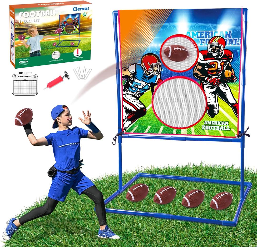 Throwing Target Game - American Football - Football Gifts for Kids 6-8 Boys 8-12 - Inspired Outdoor Fun for Children | Teenager | All Ages Perfect for Parties, Gatherings, and Family Events (Blue)