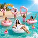 6 Pcs Bachelorette Pool Floats Inflatable Party Decor, Pink, 43"