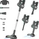 Cordless Vacuum Cleaner, 45Kpa Powerful Stick Vacuum with HEPA Filter,45Mins Rechargeable Battery, Anti-Tangle V-Roller, Lightweight Handheld for Hardwood Floor, Carpet, Pet Hair, Home and RV Cleaning