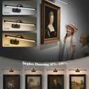 Picture Lights for Wall Battery Operated, Rechargeable Light for Pictures with Remote & Timer, Black Art Light for Paintings 24 Inch Wireless Dimmable Cordless Gallery Lights with 3 Color Temperatures