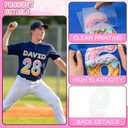 Zhanmai 10 Sheets 280 Pcs 1.65 Inch A-z Heat Transfer Letters 8 Inch 0 to 9 Iron on Numbers Iron on Letters and Numbers for Team Sport T Shirt DIY (Baseball Ice Cream Drip)