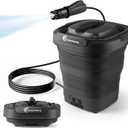 Foldable Electric-Pressure-Washer w/3.2Gal Tank, Max 290PSI, Water Pressure Washer 10FT Hose for Outdoor Indoor Cleaning, Pet Cleaning, Type-C Charging, Black