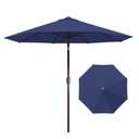 Tobeos 9FT Auto-Tilt Patio Umbrella|Outdoor Market Table Umbrella with 8 Fiberglass Ribs for Pool,Deck&Backyard