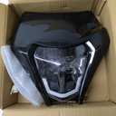 Dirt Bike Headlight Dirtbike LED Headlights Kit Motorcycle Head Lamp Light Kit Universal for Most Dirt Pit Enduro Bike Motorcycle Headlamp Frontlight for ATV (Black)