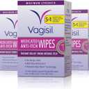 Vagisil Anti-Itch Medicated Feminine Intimate Wipes for Women, Maximum Strength, Gynecologist Tested, 12 Wipes (Pack of 3)