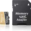 512GB Micro Card MicroXC TF Card A1 U3 Class10 V30 4K Video Recording with Adapter