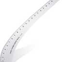Xuhal French Curve Square Ruler Solid Aluminum Vary Form French Curve Hip Measuring Ruler for Making Crafts Sewing Design Supplies(Curve)
