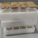 LIBWYS 16-Pack Square Glass Storage Jars with Bamboo Lids (0.6Qt/1.06Qt)