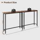 2 Pack Narrow Entryway Console Table & Sofa Side Table - Industrial Hallway Table for Small Spaces, Behind Couch Table, Multi-Functional Living Room Bedroom Office,Brown, 29.5" x 9.4" x 29.5"
