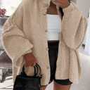 PRETTYGARDEN Women's Winter Button Down Cardigan Sweaters Mock Neck Lantern Long Sleeve Chunky Knit Jacket Trendy Outerwear (S)