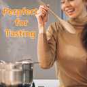 MORGLES 5 Pcs Wooden Spoons for Cooking, 12 Inches Long Handle Spoons for Mixing, Tasting Stirring Food, Large Wooden Cooking Utensils for Kitchen and Crafts