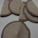 6pcs Round Braided Placemats 14" Non-Slip Round Table Mats for Dining Tables Washable Heat Insulation Woven Placemats Indoor Outdoor for Family Holiday Dinner, Brown