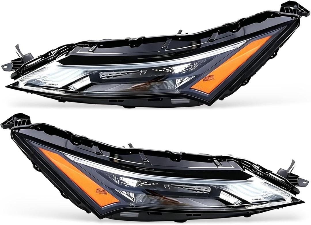 DRL Headlights Assembly Compatible with 2021 2022 2023 Rogue | w/Halogen Turn Light Upper Headlamp 26125-6RR0A 26120-6RR0A Left & Right