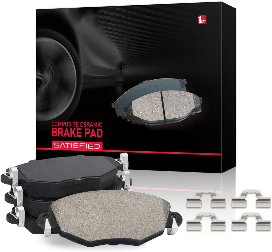 SATISFIED Ceramic Front Brake Pads D785 Fit For Cadillac Escalade 2002-2006 | Clean, quiet operation, smooth pedal feel, consistent stopping performance, and dependable daily-driving response.