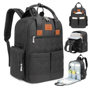 KeaBabies Diaper Bag Backpack for Girls, Boys - Mom and Dad Baby Bag with Diaper Changing Pad for Newborns, Toddlers, 2 Kids (Charcoal)