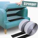 Navona 27Ft x 2 Inch Hook and Loop Strips with Adhesive, Heavy Duty Self Adhesive Tape with Back, Strong Sticky Back Fastener Roll for Home, Office, School, Crafting, Black