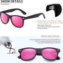 FEIDUSUN Sunglasses Men Polarized Sunglasses for Mens and Womens,Black Retro Sun Glasses Driving Fishing UV Protection