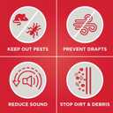 M-D Building Products 81935 36 in. White Aluminum L-Shape Commercial Screw-on Under Door Seal