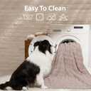 Dog Blankets Washable Pet Blanket - Fluffy Fuzzy Cat Puppy Blanket with Premium 300GSM 3D Fleece Bubble for Pet Kitten Doggy, Linen, 40x60IN