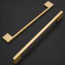 Amerdeco 10 Pack Champagne Bronze Cabinet Pulls 10 Inch(254MM) Hole Centers Kitchen Cabinet Handles Cabinet Hardware Kitchen Handles for Cabinets Cupboard Handles Drawer Pulls ZH0060
