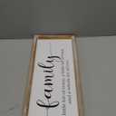 Rustic Wood Frame Farmhouse Family Wall Decor Sign for Home Decor Inspirational Wall Art Wood Plaque with Inspiring Quotes -Family a Little Bit of Crazy... Wall Hanging,Shelf and Tabletop Decor