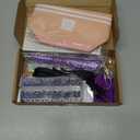 Hotfix Rhinestones Applicator Kit Set 4500 Pcs Crystals (White/AB/Multi-Color) - Bedazzler DIY Craft Includes 19 Pattern Templates, Tweezers, Brush, Storage Bag - for Clothes, Fabric, Jeans (Purple)