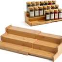 JinDoWin Spice Rack Organizer For Cabinet, Spice Organization For Cabinet, Spice Rack For Countertop,15.7 Inch Adjustable Seasoning Organizer Spice Organizer (1 Pack, Medium)