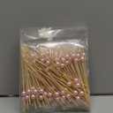 PuTwo Toothpicks for Cocktail Appetizers Fruits Dessert, 100 Count, Pink Pearls