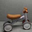 Baby Balance Bike for 1 Year Old Boys Girls, 10-24 Month Toddler Balance Bike, Baby Bike with No Pedal 4 Silence Wheels, First Ride on Toys with Adjustable Soft Seat, First Birthday Gifts (Brown)