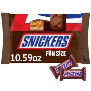 SNICKERS Original Chocolate Candy Bars, Fun Size, 10.59oz Bag, BBD: 01/2027