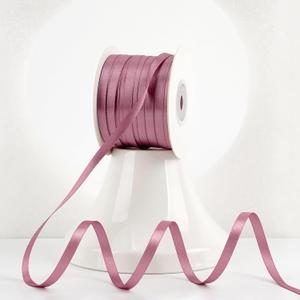 MEEDEE Rose Satin Ribbon 1/4 Inch Lux Satin Double Sided 100 Yards Thin Rosy Mauve Ribbon for Crafts, Gift Wrapping, Ornaments, Holiday Decorating, Hair Bow, Wedding, Birthday, Party Supplies
