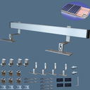 Solar Panel Mounting Bracket Kit System to Metal Roof Sloped or Flat Pitched Tile Shingle Roofs for 1-2pcs Solar Panels with End Cap