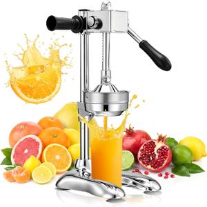 Stainless Steel Manual Citrus Juicer with Stable Countertop Base