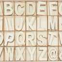 Bright Creations Unfinished Wooden Letters, Symbols, Storage Tray, 3 Inch Alphabet (112 Pieces) - Wood Letters