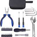 Compact Motorbike Tool Sets 28pcs Motorcycle Repair Toolkit Tool kit Underseat, Motorcycle Repair on The Road, Great for Travel Tool Needs