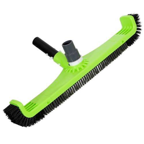Sepetrel 20" Pool Vacuum Brush Head for Cleaning Pool Walls,Heavy Duty Inground/Above Ground Swimming Pool Scrub Brushes with Curved Ends