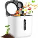 4L Electric Composter for Kitchen, Full Sized Countertop Compost Bin with Visible Lid, Auto Cleaning, Odor Control, Smart LED Display, One-Touch Indoor Food Waste Recycler for Dry Pre-Compost