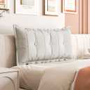 Daneey Headboard Pillow Twin Dorm Headboard Twin XL Soft Daybed Pillows Bolster Pillow for Bed & Couch Long Pillow for Bed Decorative, Removable Ivory Cover (Twin (39x3x20 Inches), White)