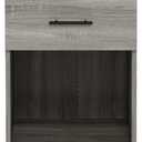 Furinno Tidur Nightstand, French Oak Grey, 1-Pack Handle