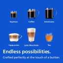 Philips 3200 Series Fully Automatic Espresso Machine, LatteGo Milk Frother, 5 Coffee Varieties, Intuitive Touch Display, 100% Ceramic Grinder, AquaClean Filter, My Coffee Choice, Black (EP3241/54)