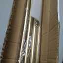 1 1/8” Diameter Heavy Duty Curtain Rods 144-240" for Windows, Brushed Gold