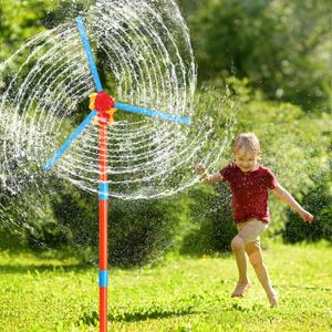 Windmill Water Sprinkler for Kids Summer Toys, Outdoor Toys for Toddlers, 360 Spinning Splash Water Toys, Backyard Games for Summer Fun, Backyard Lawn Game Yard Water Toy for Kids 3-5 4-8 Boy Girl