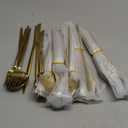 60 Pieces Stainless Steel Tableware Set Silverware Set Flatware Cutlery Utensils Spoon Fork Knives Service for 12 for Home Restaurant Apartment and Kitchens(Gold)