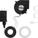 Replacement Inflatable Fan Blower12V 1A Replacement Inflatable Fan1.25A Adapter and Mini Blow up Fan with 3 LED Bulbs, Outdoor Yard Inflatable Decorations Replacement Fan Blower for Christmas