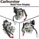 GY6 150cc Carburetor for 125cc 150cc GY6 4 Stroke Engines Electric Choke Motorcycle Scooter Moped ATV Go Kart Part 24mm Carb QMJ/QMI157 QMJ/QMI152