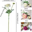 3 Pieces Pink Artificial Dahlias,21"Silk Flowers with Stems,Winter Flowers Artificial for Decoration,Long Stem Artificial Flowers for Tall Vase,Wedding Party Decor Spring Decorations for Home (Pink)